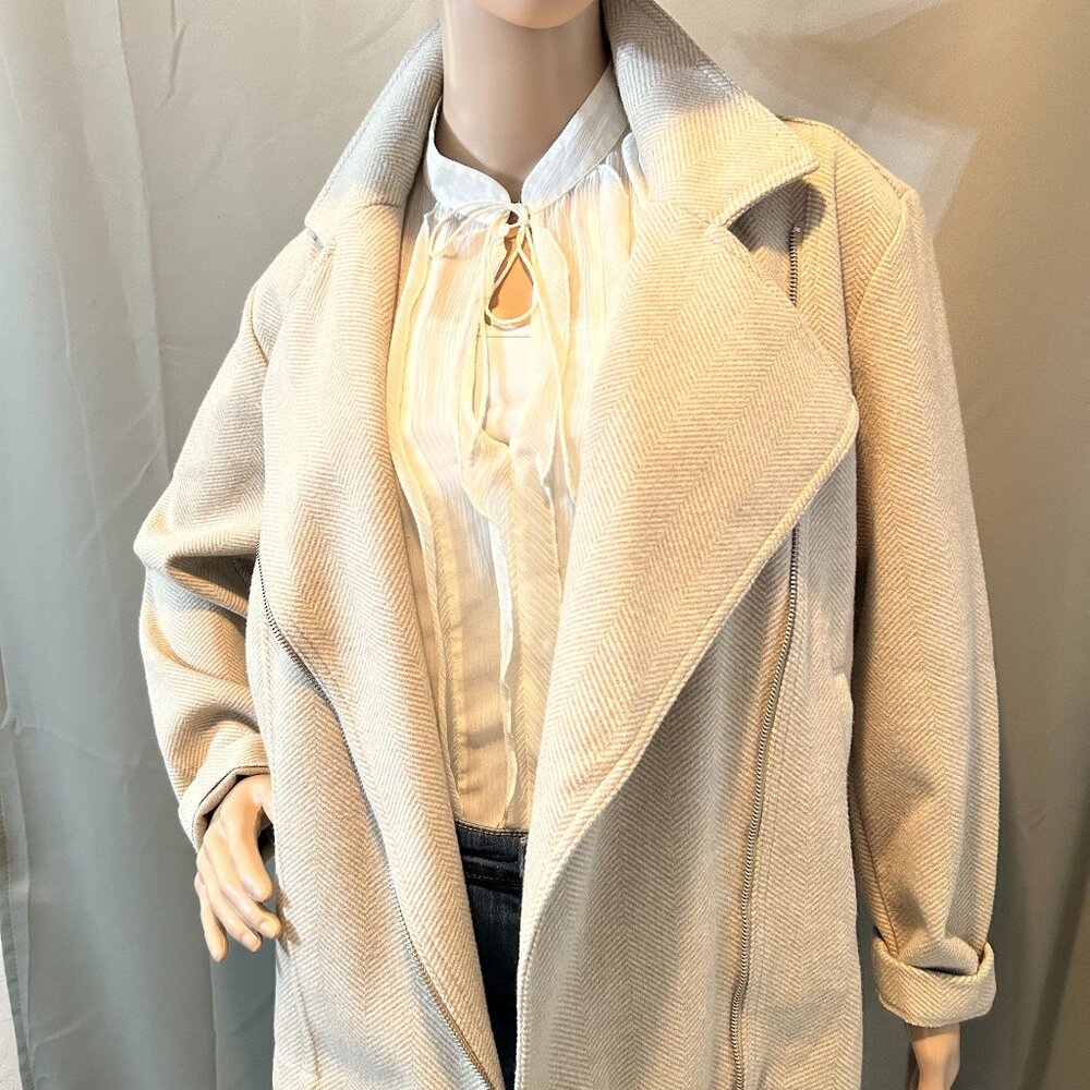 Banana Republic Herringbone Moto Jacket Asymmetrical Zip NWOT Size Small